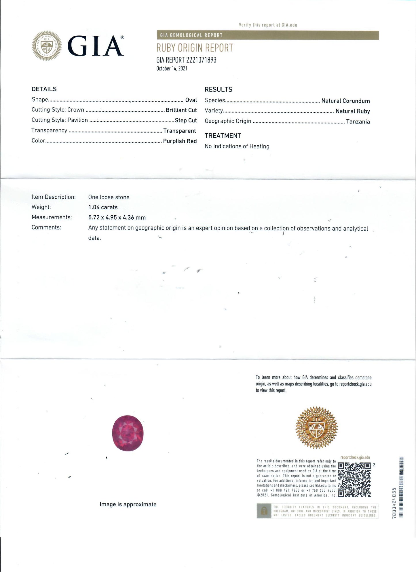 GIA report file