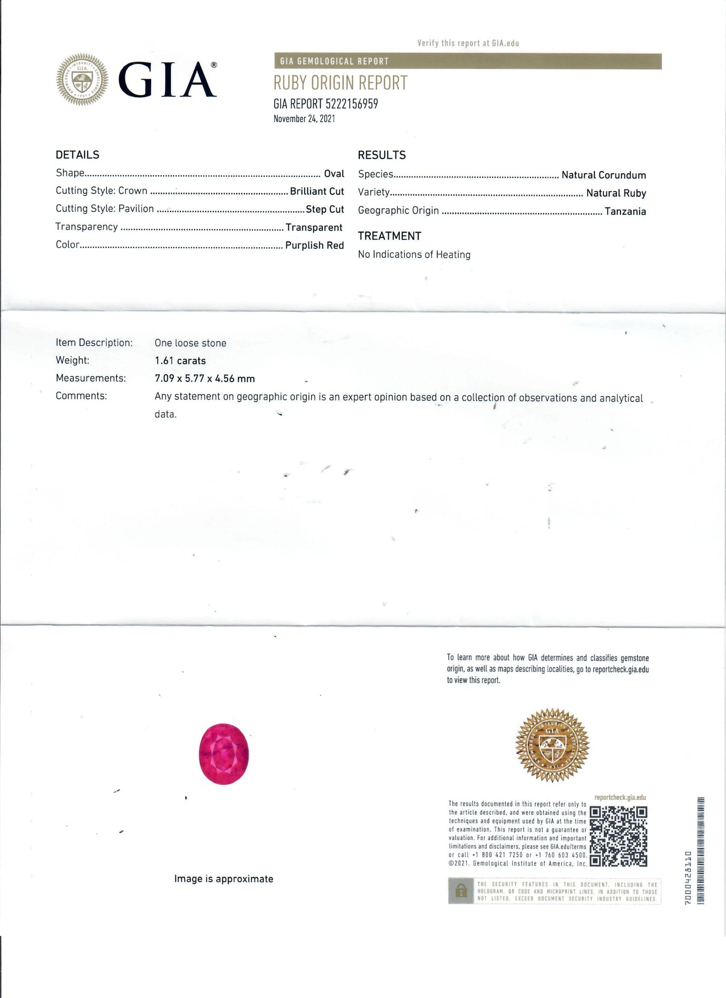 GIA report file