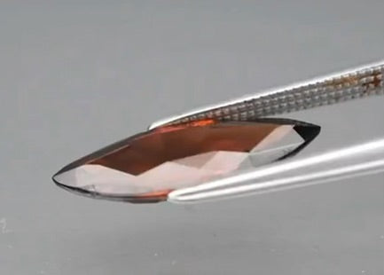 3.34 carat untreated imperial zircon with no visible inclusions