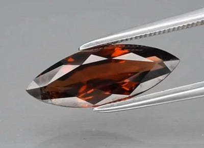 3.34 carat untreated imperial zircon with no visible inclusions