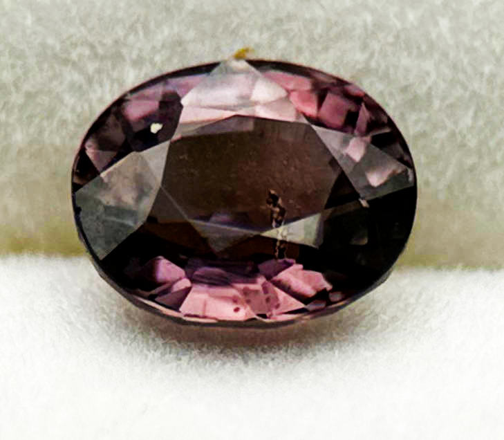0.70 carat color-changing sapphire, untreated and unheated