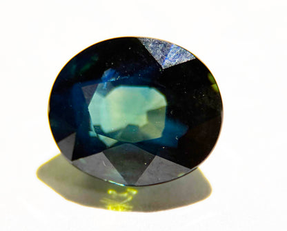 5.28 carat blueish-green sapphire, IF clarity, untreated and unheated, GIA certified