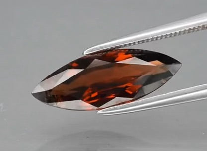 3.34 carat untreated imperial zircon with no visible inclusions