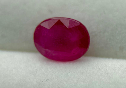 1.26 carat natural unheated ruby from Tanzania, GIA certified