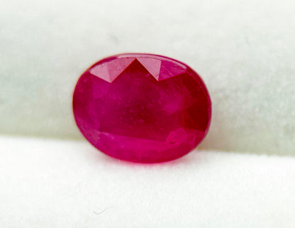 1.61 carat natural unheated ruby from Tanzania, GIA certified